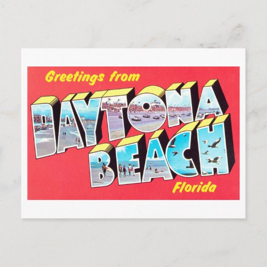 Groeten uit Daytona Beach, Florida,  Briefkaart (Voorkant)