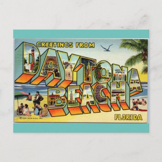 Groeten uit Daytona Beach Florida Revel Briefkaart (Voorkant)