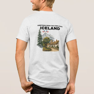 Groeten uit de 52e staat IJsland Grappige kaart mi Tri-Blend Shirt