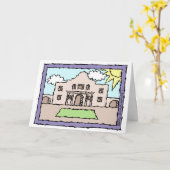 Groeten uit de Alamo San Antonio Texas Kaart (Gele Bloem)