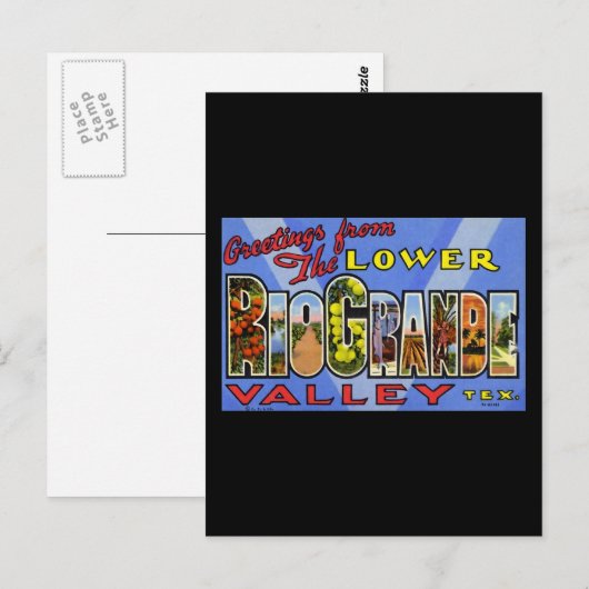 Groeten uit de benedenloop van de Rio Grande Valle Briefkaart (Voorkant / Achterkant)