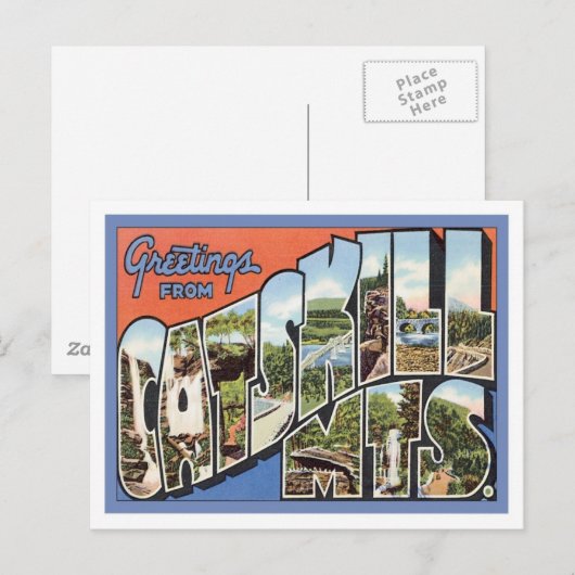 Groeten uit de bergen van Catskills NY Briefkaart (Voorkant / Achterkant)