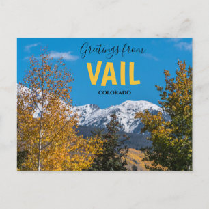 Groeten uit de bergen van het Briefkaart Vail Colo