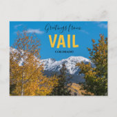 Groeten uit de bergen van het Briefkaart Vail Colo (Voorkant)