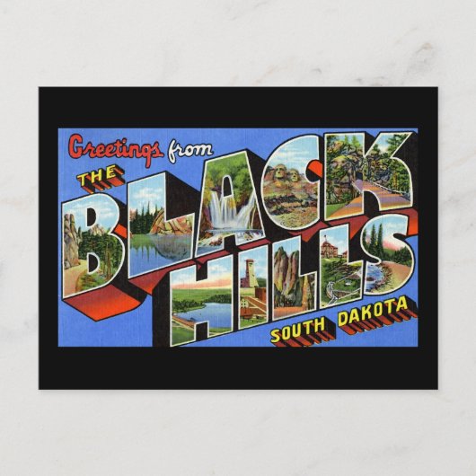 Groeten uit de Black Hills South Dakota Briefkaart (Voorkant)