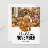 Groeten uit de Cat Lovers Bakery Feestdagenkaart (Voorkant / Achterkant)