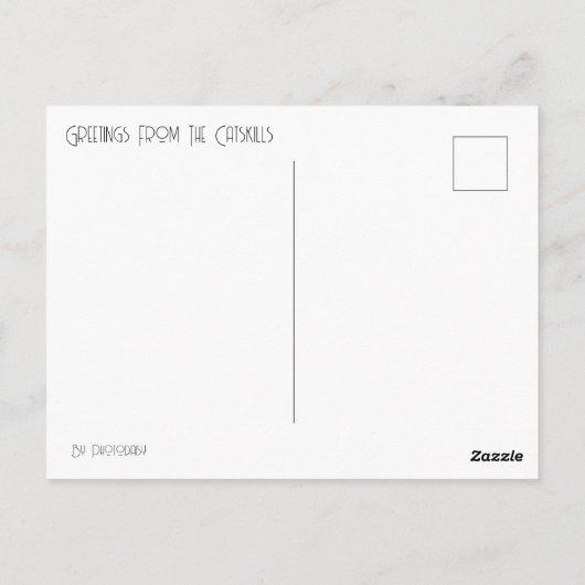Groeten uit de Catskills Briefkaart (Achterkant)