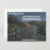 Groeten uit de Cowichan Valley Kinsol Trestle Briefkaart (Voorkant / Achterkant)
