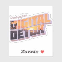 Groeten uit de digitale detox sticker