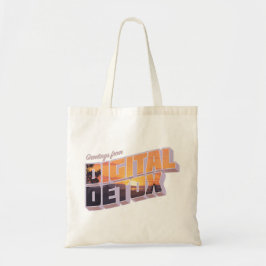 Groeten uit de digitale detox tote bag