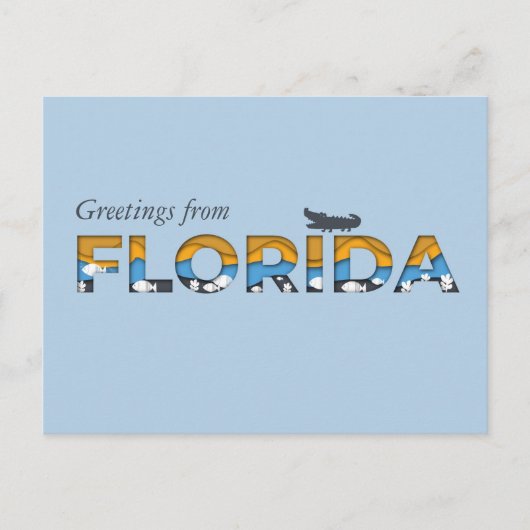 Groeten uit de Florida State Sjabloon Briefkaart (Voorkant)