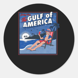 Groeten uit de Golf van Amerika Ronde Sticker