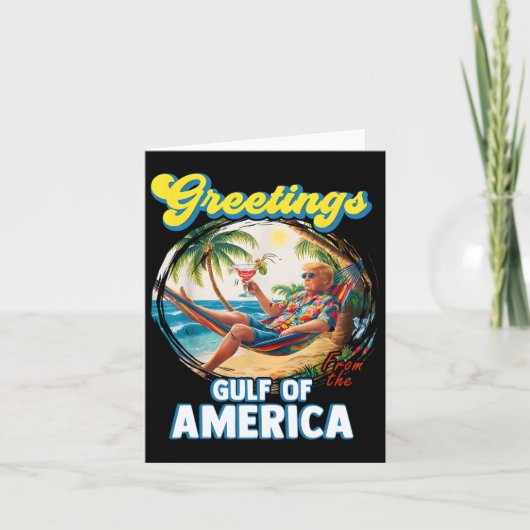 Groeten uit de Golf van Amerika Trump Kaart (Voorkant)