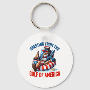 Groeten uit de Golf van Amerika Trump Patrio Sleutelhanger