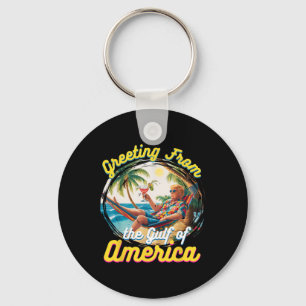 Groeten uit de Golf van Amerika Trump Patrio Sleutelhanger