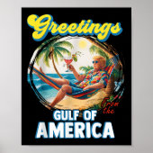 Groeten uit de Golf van Amerika Trump Poster (Voorkant)