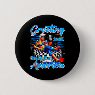 Groeten uit de Golf van Amerika Trump Ronde Button 5,7 Cm