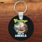 Groeten uit de Golf van Amerika Trump Sleutelhanger (Voorkant)
