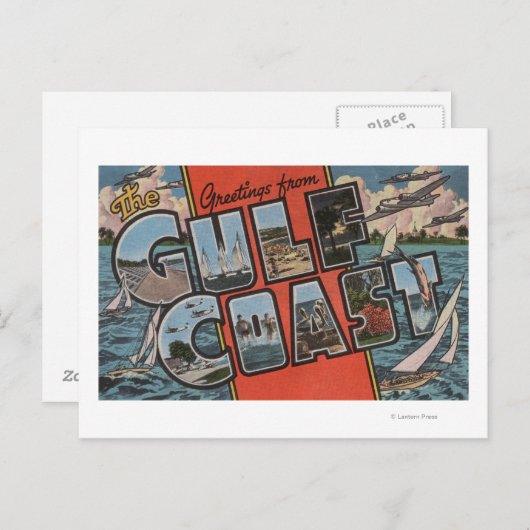 Groeten uit de Golfkust Briefkaart (Voorkant / Achterkant)