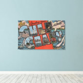 Groeten uit de Golfkust Canvas Afdruk (Insitu (Houten vloer))