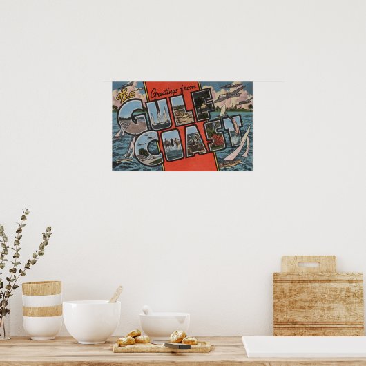 Groeten uit de Golfkust Poster (Keuken)