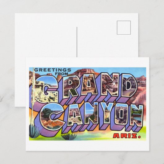  groeten uit de Grand Canyon in Arizona Briefkaart (Voorkant / Achterkant)