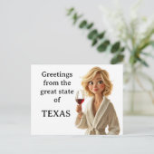 Groeten uit de grote staat Texas Briefkaart (Staand voorkant)