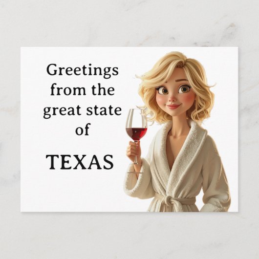 Groeten uit de grote staat Texas Briefkaart (Voorkant)