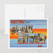 Groeten uit de Herfst, Massachusetts Travel Briefkaart (Voorkant / Achterkant)