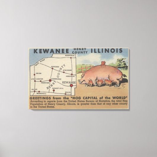 Groeten uit de hoofdstad van de wereld canvas afdruk (Voorkant)