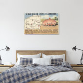 Groeten uit de hoofdstad van de wereld canvas afdruk (Insitu (Slaapkamer))