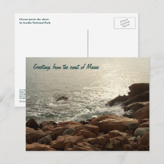 Groeten uit de kust van Maine Briefkaart (Voorkant / Achterkant)