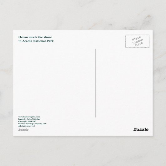 Groeten uit de kust van Maine Briefkaart (Achterkant)