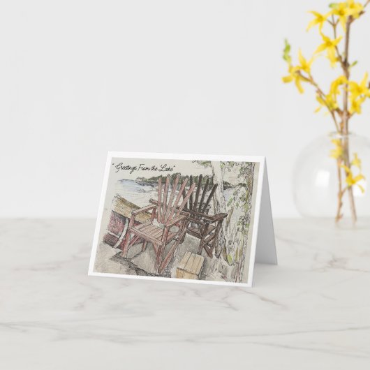 Groeten uit de Lake Kaart (Gele Bloem)