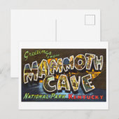  groeten uit de Mammoth Cave in Kentucky Briefkaart (Voorkant / Achterkant)
