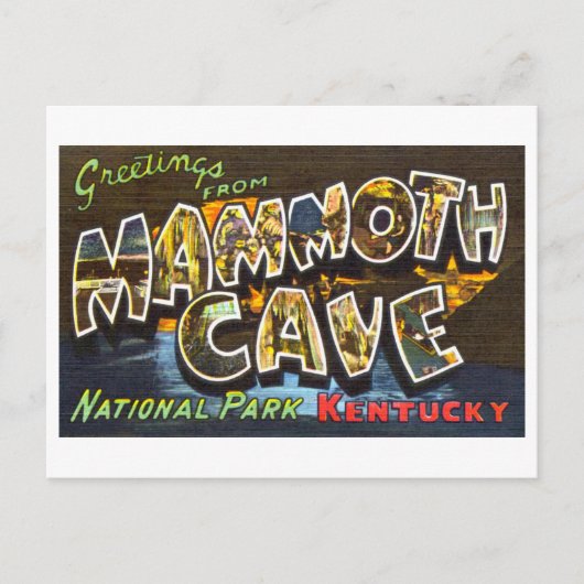  groeten uit de Mammoth Cave in Kentucky Briefkaart (Voorkant)