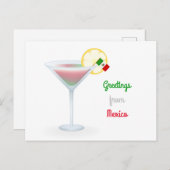 Groeten uit de Mexicaanse cocktail Holiday Kaart (Voorkant / Achterkant)