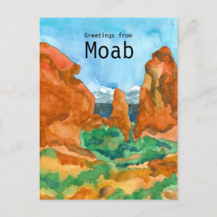Groeten uit de Moab Utah Red Rock Mountains Briefkaart