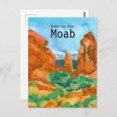 Groeten uit de Moab Utah Red Rock Mountains Briefkaart (Voorkant / Achterkant)