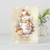 Groeten uit de naam Familie Flat Holiday Kaart (Staand voorkant)