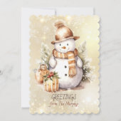 Groeten uit de naam Familie Flat Holiday Kaart (Voorkant)