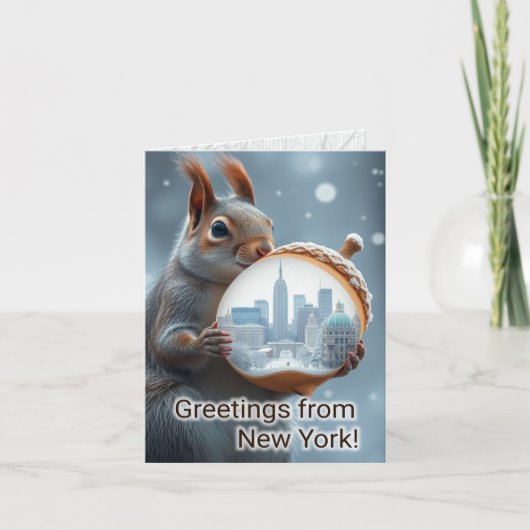 Groeten uit de New York Squirrel Kaart (Voorkant)