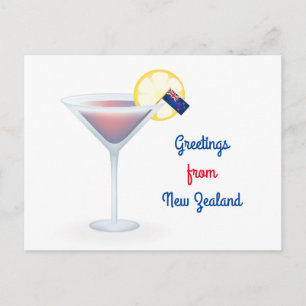 Groeten uit de New Zealand Cocktail Holiday Kaart