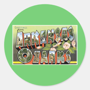 Groeten uit de Ozarks! Ronde Sticker