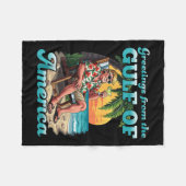 Groeten uit de patriottische Golf van de VS Fleece Deken (Voorkant (Horizontaal))
