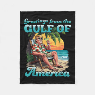 Groeten uit de patriottische Golf van de VS Fleece Deken