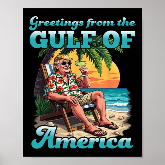 Groeten uit de Patriottische Golf van de VS Re Poster (Voorkant)