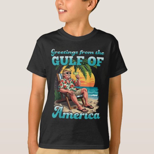 Groeten uit de patriottische Golf van de VS T-shirt (Voorkant)