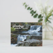 Groeten uit de Poconos. Fabrieksmatige Herfsten Briefkaart (Staand voorkant)