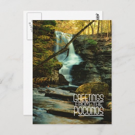 Groeten uit de Poconos. Fulmer Herfsten Briefkaart (Voorkant / Achterkant)